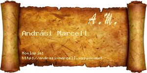 Andrási Marcell névjegykártya